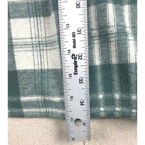 ATG Wrangler Men's 2XT Green & White Plaid Flannel Long Sleeve Regular Fit - Picture 7 of 12